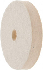 Value Collection - 3" Diam x 1/2" Thick Unmounted Buffing Wheel - 1 Ply, Polishing Wheel, 1/2" Arbor Hole, Medium Density - Exact Tool & Supply