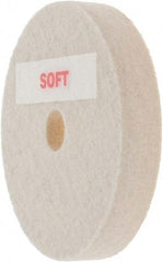 Value Collection - 3" Diam x 1/2" Thick Unmounted Buffing Wheel - 1 Ply, Polishing Wheel, 1/2" Arbor Hole, Soft Density - Exact Tool & Supply