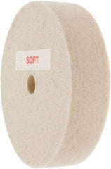 Value Collection - 4" Diam x 1" Thick Unmounted Buffing Wheel - 1 Ply, Polishing Wheel, 1/2" Arbor Hole, Medium Density - Exact Tool & Supply