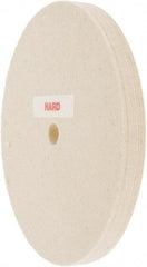 Value Collection - 6" Diam x 1/2" Thick Unmounted Buffing Wheel - 1 Ply, Polishing Wheel, 1/2" Arbor Hole, Hard Density - Exact Tool & Supply
