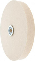 Value Collection - 8" Diam x 1" Thick Unmounted Buffing Wheel - 1 Ply, Polishing Wheel, 1" Arbor Hole, Medium Density - Exact Tool & Supply