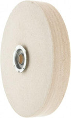 Value Collection - 6" Diam x 1" Thick Unmounted Buffing Wheel - 1 Ply, Polishing Wheel, 1" Arbor Hole, Hard Density - Exact Tool & Supply