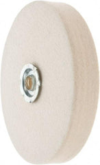 Value Collection - 6" Diam x 1" Thick Unmounted Buffing Wheel - 1 Ply, Polishing Wheel, 1" Arbor Hole, Medium Density - Exact Tool & Supply