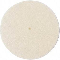 Made in USA - 2" Diam x 1/2" Thick Unmounted Buffing Wheel - 1 Ply, Polishing Wheel, 1/2" Arbor Hole, Soft Density - Exact Tool & Supply