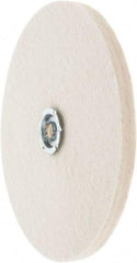 Value Collection - 8" Diam x 1/2" Thick Unmounted Buffing Wheel - 1 Ply, Polishing Wheel, 1" Arbor Hole, Soft Density - Exact Tool & Supply