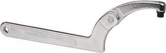 Paramount - 4-1/2" to 6-1/4" Capacity, Adjustable Pin Spanner Wrench - 12-1/8" OAL, 3/8" Hook Pin Height - Exact Tool & Supply