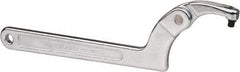 Paramount - 2" to 4-3/4" Capacity, Adjustable Pin Spanner Wrench - 11-3/8" OAL, 1/4" Hook Pin Height - Exact Tool & Supply