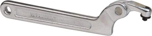 Paramount - 3/4" to 2" Capacity, Adjustable Pin Spanner Wrench - 6-3/8" OAL, 5/32" Hook Pin Height - Exact Tool & Supply