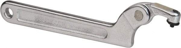 Paramount - 3/4" to 2" Capacity, Adjustable Pin Spanner Wrench - 6-3/8" OAL, 1/8" Hook Pin Height - Exact Tool & Supply