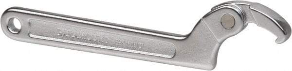 Paramount - 3/4" to 2" Capacity, Adjustable Pin Spanner Wrench - 6-3/8" OAL, 1/8" Hook Pin Height - Exact Tool & Supply