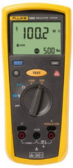 Fluke - Backlight Display, 2,000 Megohm Electrical Insulation Resistance Tester & Megohmmeter - 1,000 VDC Max Test Voltage, Powered by AA Battery - Exact Tool & Supply