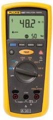 Fluke - Backlight Display, 10,000 Megohm Electrical Insulation Resistance Tester & Megohmmeter - 1,000 VDC Max Test Voltage, Powered by AA Battery - Exact Tool & Supply