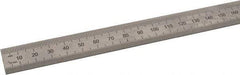 SPI - 48" Long, 0.5, 1mm Graduation, Flexible Steel Rule - Metric Graduation Style, 3/4" Wide, Silver, Satin Chrome Finish - Exact Tool & Supply