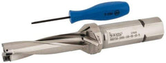 Iscar - 3" Max Drill Depth, 4xD, 3/4" Diam, Indexable Insert Drill - 2 Inserts, 1" Shank Diam, Straight Shank - Exact Tool & Supply