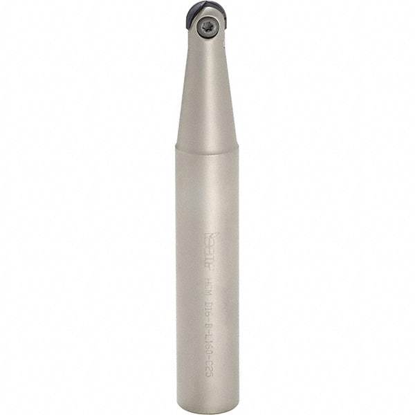 Iscar - 3/4" Cut Diam, 1" Shank Diam, 8" OAL, Indexable Ball Nose End Mill - 3-1/2" Head Length, Straight Shank, HCM D.75 Toolholder, HBF-QF, HBR-QF, HCD-QF, HCR Insert - Exact Tool & Supply