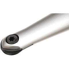 Iscar - 3/8" Cut Diam, 3/8" Shank Diam, 3-1/2" OAL, Indexable Ball Nose End Mill - 1" Head Length, Straight Shank, HCM D.38 Toolholder, HBR-QF, HCR Insert - Exact Tool & Supply
