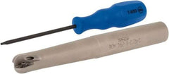 Iscar - 5/8" Cut Diam, 1/2" Max Depth of Cut, 3/4" Shank Diam, 6" OAL, Indexable Ball Nose End Mill - 3.03" Head Length, Straight Shank, BCM Toolholder, BCR D.62 Insert - Exact Tool & Supply