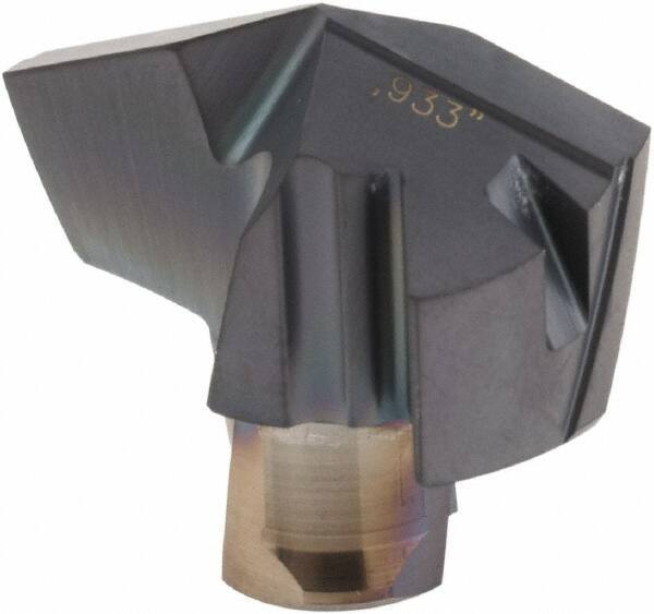 Iscar - Series ICM, 0.933" Diam Grade IC908 140° Replaceable Drill Tip - Carbide, TiAlN Finish, 23 Seat Size, Through Coolant - Exact Tool & Supply