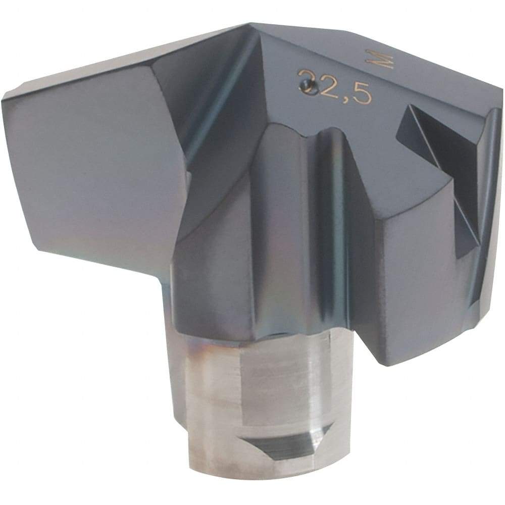 Iscar - Series ICM, 0.886" Diam Grade IC908 140° Replaceable Drill Tip - Carbide, TiAlN Finish, 22 Seat Size, Through Coolant - Exact Tool & Supply