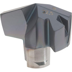 Iscar - Series ICM, 0.886" Diam Grade IC908 140° Replaceable Drill Tip - Carbide, TiAlN Finish, 22 Seat Size, Through Coolant - Exact Tool & Supply