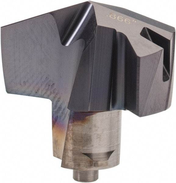 Iscar - Series ICM, 0.866" Diam Grade IC908 140° Replaceable Drill Tip - Carbide, TiAlN Finish, 22 Seat Size, Through Coolant - Exact Tool & Supply