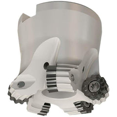 Iscar - 125mm Cut Diam, 8mm Max Depth, 40mm Arbor Hole, 7 Inserts, RC.. Insert Style, Indexable Copy Face Mill - FRW Cutter Style, 63mm High, Series MillShred - Exact Tool & Supply