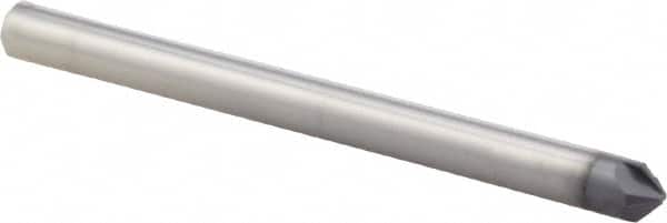 Iscar - 3/64" Diam 4 Flute Single End Solid Carbide Chamfer Mill - Exact Tool & Supply