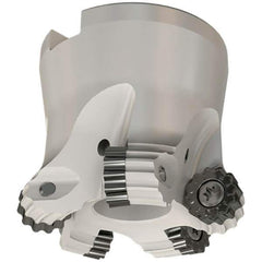 Iscar - 80mm Cut Diam, 10mm Max Depth, 27mm Arbor Hole, 5 Inserts, RC.. Insert Style, Indexable Copy Face Mill - FRW Cutter Style, 50mm High, Series MillShred - Exact Tool & Supply