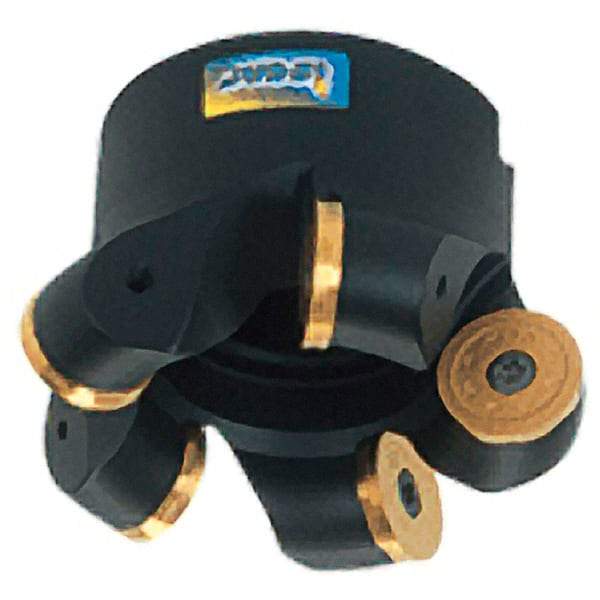 Iscar - 36mm Cut Diam, 8mm Max Depth, 22mm Arbor Hole, 4 Inserts, RC.W Insert Style, Indexable Copy Face Mill - FR Cutter Style, 50mm High, Series RoundMill - Exact Tool & Supply