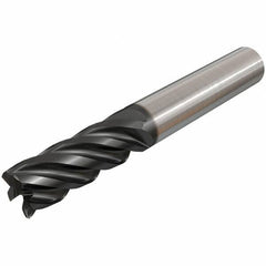 Iscar - 12mm, 5 Flute, Single End, Solid Carbide, Corner Chamfer End Mill - 83mm OAL, 38° Helix, Right Hand Flute, 30mm LOC, Right Hand Cut - Exact Tool & Supply