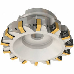 Iscar - 125mm Cut Diam, 40mm Arbor Hole, 9mm Max Depth of Cut, 88° Indexable Chamfer & Angle Face Mill - 14 Inserts, OXMT 0507\xB6S890 SNMU 1305 Insert, Right Hand Cut, 14 Flutes, Through Coolant, Series Helido - Exact Tool & Supply