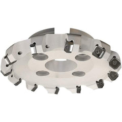 Iscar - 174.8mm Cut Diam, 40mm Arbor Hole, 7.15mm Max Depth of Cut, 45° Indexable Chamfer & Angle Face Mill - 18 Inserts, S845 SX.U 16.. Insert, Right Hand Cut, 18 Flutes, Series Helido - Exact Tool & Supply
