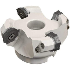 Iscar - 75.5mm Cut Diam, 22mm Arbor Hole, 4.6mm Max Depth of Cut, 42° Indexable Chamfer & Angle Face Mill - 4 Inserts, OF..\xB6RFM. 1905 Insert, Right Hand Cut, 4 Flutes, Series Heliocto - Exact Tool & Supply