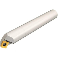 Iscar - 45° Lead Angle, 16.1mm Max Cut Diam, 8mm Min Cut Diam, 4mm Max Depth of Cut, Indexable Chamfer and Angle End Mill - 1 Insert, X/Q/SOMT 06 Insert Style, 100mm Overall Length, Straight Shank - Exact Tool & Supply