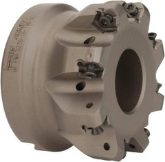 Iscar - 2.127" Cut Diam, 1" Arbor Hole, 0.08" Max Depth of Cut, 30° Indexable Chamfer & Angle Face Mill - 8 Inserts, H600 WXCU 05 Insert, Right Hand Cut, 8 Flutes, Through Coolant, Series Helido - Exact Tool & Supply