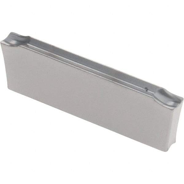 Iscar - DGN F IC908 Grade, 0.0866" Cutting Width, Carbide Cutoff Insert - Neutral Lead Angle, 0.008" Cnr Rad, TiAlN Coated, Double End - Exact Tool & Supply