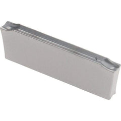 Iscar - DGN F IC908 Grade, 0.0866" Cutting Width, Carbide Cutoff Insert - Neutral Lead Angle, 0.008" Cnr Rad, TiAlN Coated, Double End - Exact Tool & Supply