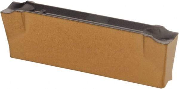 Iscar - DGN3102 J IC830 Grade, 0.122" Cutting Width, Carbide Cutoff Insert - 0° Neutral Lead Angle, 0.008" Cnr Rad, TiAlN Coated, Double End - Exact Tool & Supply