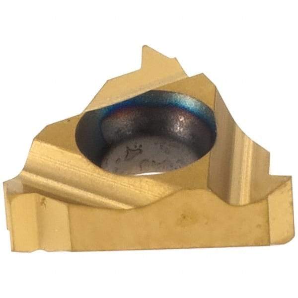 Iscar - 08IR Internal Right Hand 27 NPTF Laydown Threading Insert - Grade IC228, TiCN/TiN Coated Carbide, 4.76mm Inscribed Circle - Exact Tool & Supply