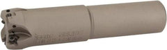 Iscar - 1-1/4" Cut Diam, 0.04" Max Depth, 1" Shank Diam, Weldon Shank Indexable High-Feed End Mill - Screw Holding Method, H600 WXCU 05 Insert, FF EWX-05 Toolholder, Through Coolant - Exact Tool & Supply