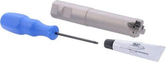 Iscar - 1" Cut Diam, 0.04" Max Depth, 1" Shank Diam, Weldon Shank Indexable High-Feed End Mill - Screw Holding Method, H600 WXCU 05 Insert, FF EWX-05 Toolholder, Through Coolant - Exact Tool & Supply