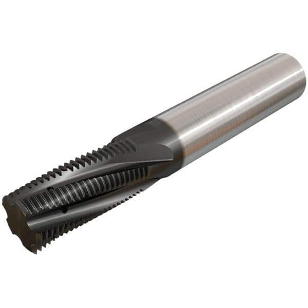 Iscar - ISO, 0.3937" Cutting Diam, 4 Flute, Solid Carbide Helical Flute Thread Mill - Internal Thread, 21.8mm LOC, 73mm OAL, 10mm Shank Diam - Exact Tool & Supply