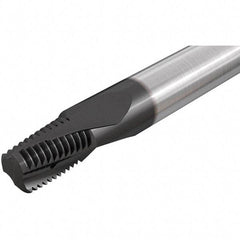 Iscar - 1/4-18 NPTF, 0.3937" Cutting Diam, 4 Flute, Solid Carbide Helical Flute Thread Mill - Internal/External Thread, 16.2mm LOC, 73mm OAL, 10mm Shank Diam - Exact Tool & Supply