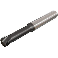 Iscar - #10-32 UNF, 0.1457" Cutting Diam, 3 Flute, Solid Carbide Helical Flute Thread Mill - Internal Thread, 10.5mm LOC, 58mm OAL, 6mm Shank Diam - Exact Tool & Supply