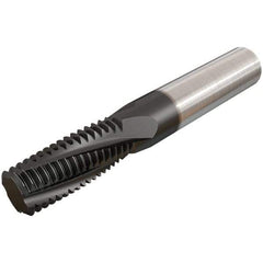 Iscar - G1/4-19 BSP, 0.3937" Cutting Diam, 4 Flute, Solid Carbide Helical Flute Thread Mill - Internal/External Thread, 16.7mm LOC, 73mm OAL, 10mm Shank Diam - Exact Tool & Supply