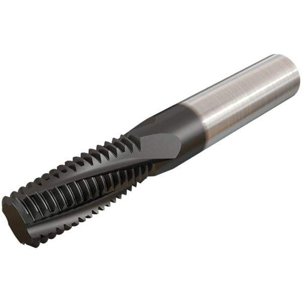 Iscar - G1/2-14 BSP, 0.6299" Cutting Diam, 5 Flute, Solid Carbide Helical Flute Thread Mill - Internal/External Thread, 26.3mm LOC, 105mm OAL, 16mm Shank Diam - Exact Tool & Supply