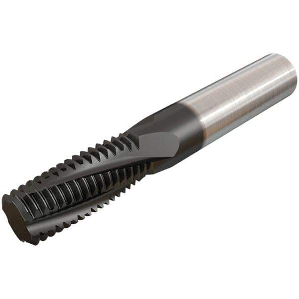 Iscar - G1-11 BSP, 0.6299" Cutting Diam, 4 Flute, Solid Carbide Helical Flute Thread Mill - Internal/External Thread, 1-1/2" LOC, 105mm OAL, 16mm Shank Diam - Exact Tool & Supply