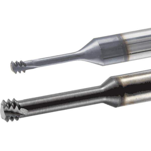 Iscar - M4x0.70 ISO, 0.122" Cutting Diam, 3 Flute, Solid Carbide Helical Flute Thread Mill - Internal Thread, 9mm LOC, 58mm OAL, 6mm Shank Diam - Exact Tool & Supply