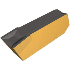 Iscar - 406GIMF Grade IC806, 4mm Cutting Width Carbide Grooving Insert - 2.4mm Max Depth of Cut, Neutral, 0.6mm Corner Radius, TiAlN Finish - Exact Tool & Supply