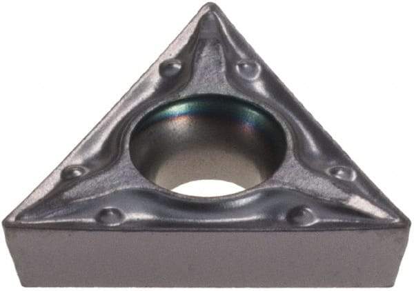 Iscar - TCMT2-0 PF Grade IC907 Carbide Turning Insert - TiAlN Finish, 60° Triangle, 1/4" Inscr Circle, 3/32" Thick, 0.008" Corner Radius - Exact Tool & Supply